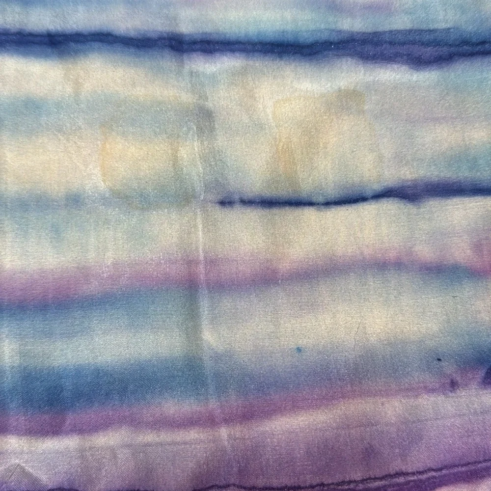 Handmade rainbow ombré watercolor tie dye lightweight scarf